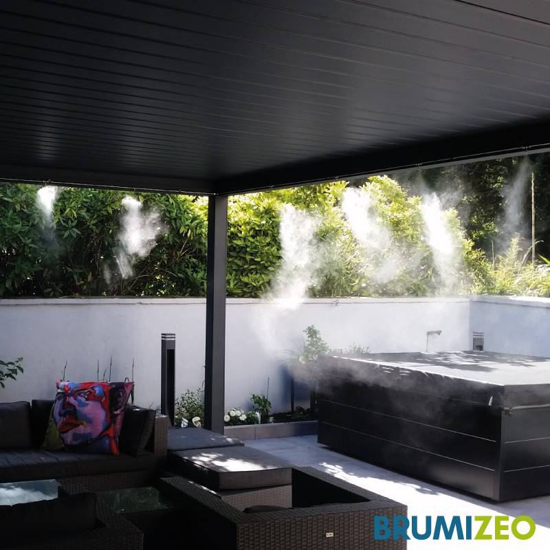 brumisateur de terrasse - haute pression - nan'eau - pack 25 buses - tube noir - brumizeo - Image 6