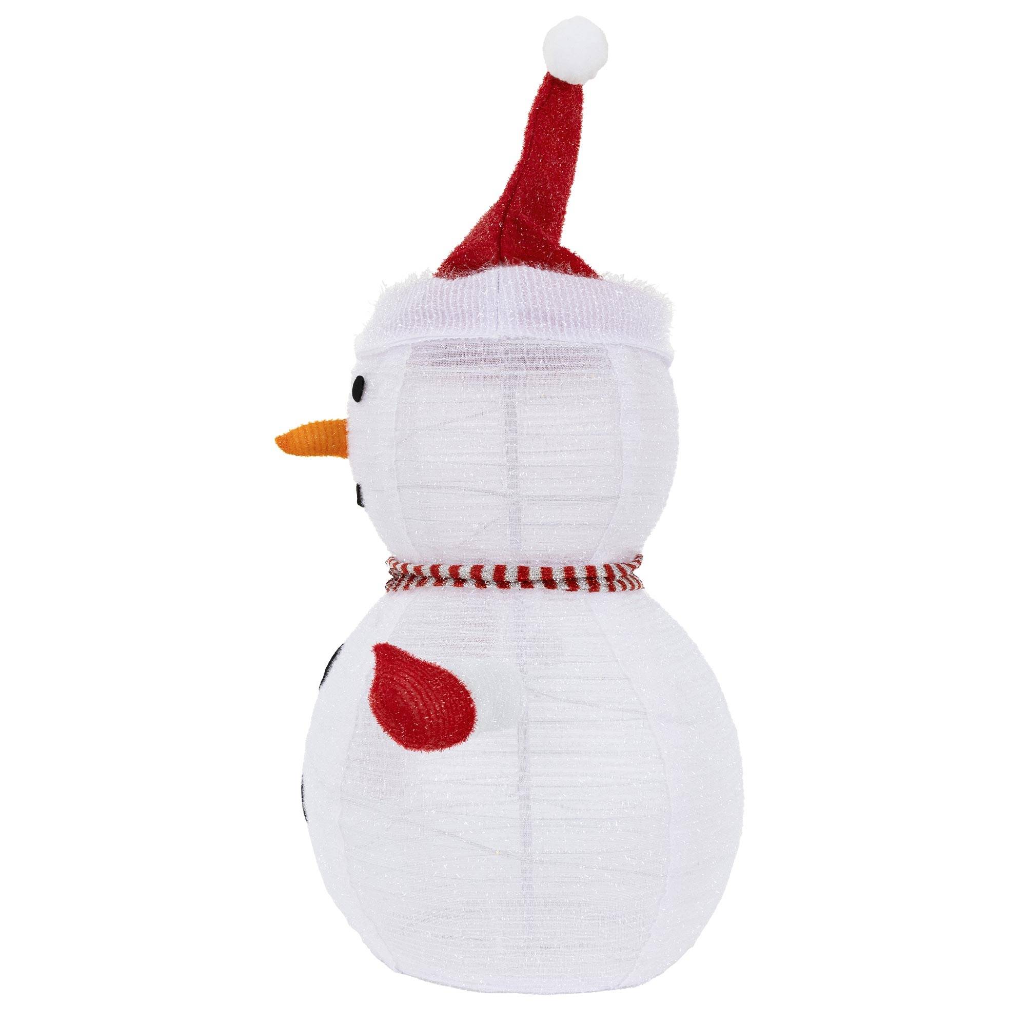Ecd-Germany - Bonhomme de neige LED décoration avec bonnet écharpe gants 68cm figurine d'hiver - Image 3