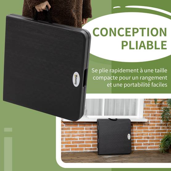 PANGIVO - Table pliante HDPE et acier 118 x 60 x 74 cm - PANGIVO - Image 8