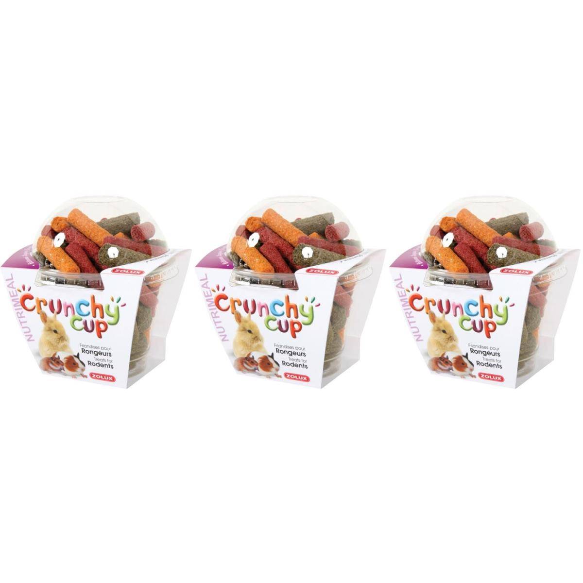 Zolux - Crunchy cup betteraves - luzerne et carottes 180gr (Lot de 3) - Image 1