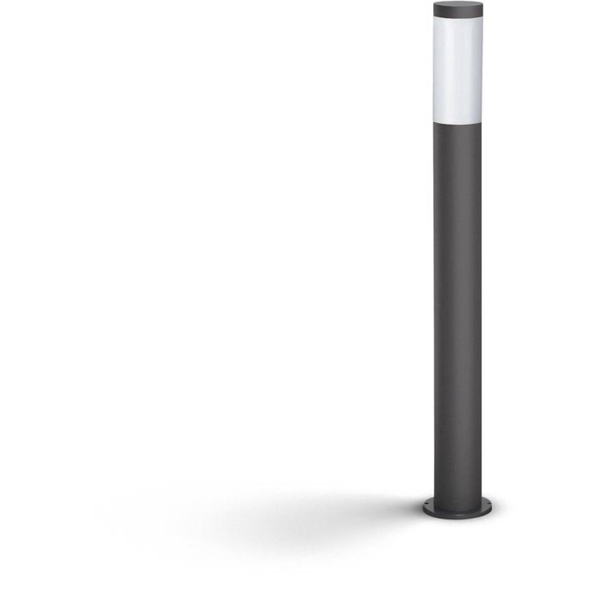 Philips - Lampe sur pied de jardin Utrecht anthracite 12 x 12 x 80 cm, acier inox, IP44 - PHILIPS - Image 4