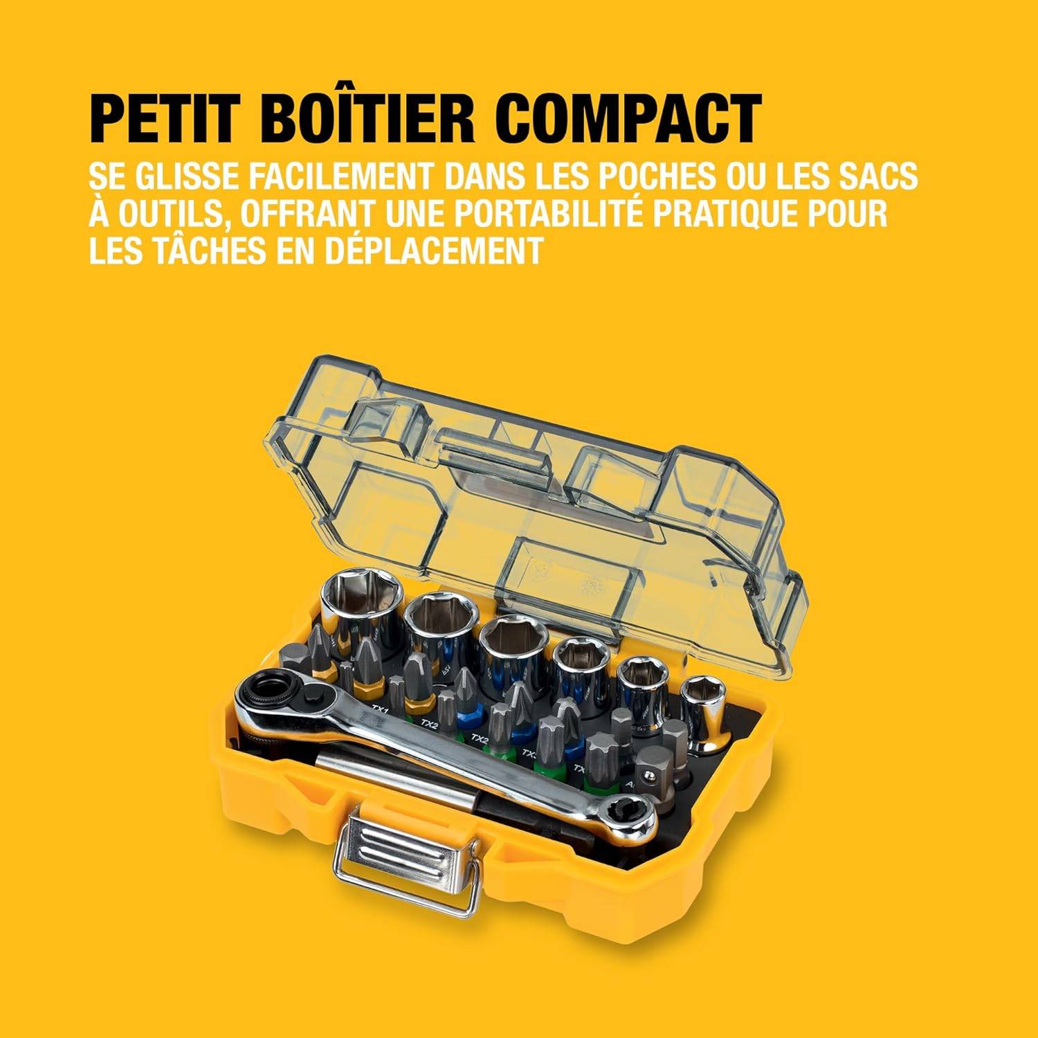 Coffret de 24 pièces avec douilles et embouts 25 mm - DEWALT - DT71516-QZ - Image 7