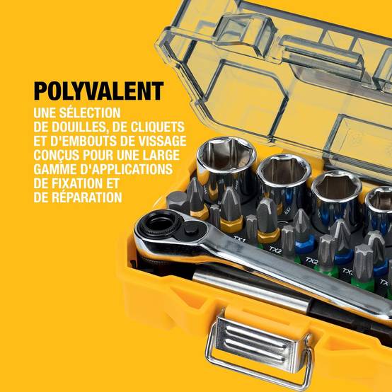 Coffret de 24 pièces avec douilles et embouts 25 mm - DEWALT - DT71516-QZ - Image 10