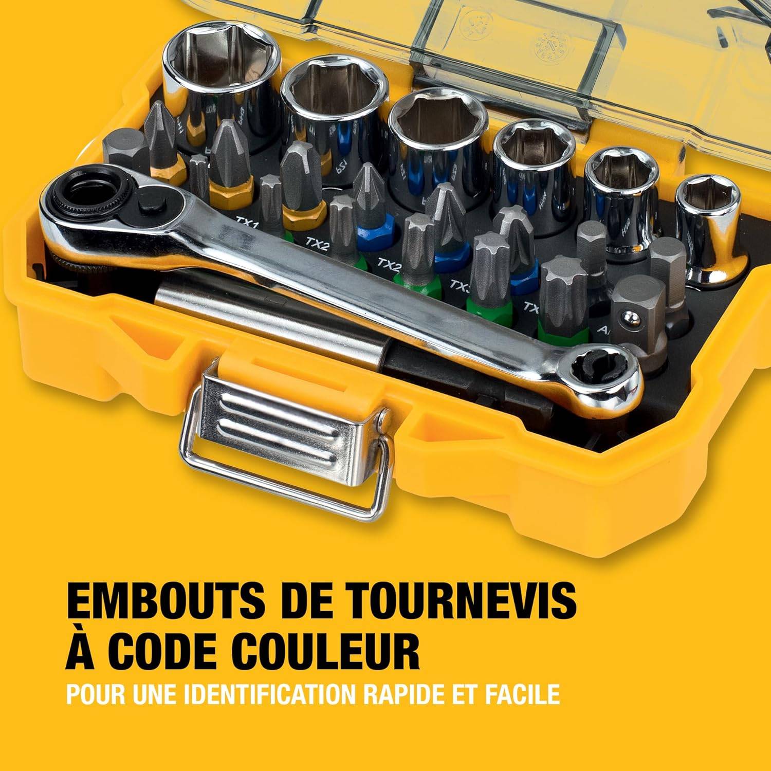 Coffret de 24 pièces avec douilles et embouts 25 mm - DEWALT - DT71516-QZ - Image 8