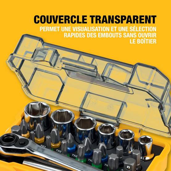 Coffret de 24 pièces avec douilles et embouts 25 mm - DEWALT - DT71516-QZ - Image 4
