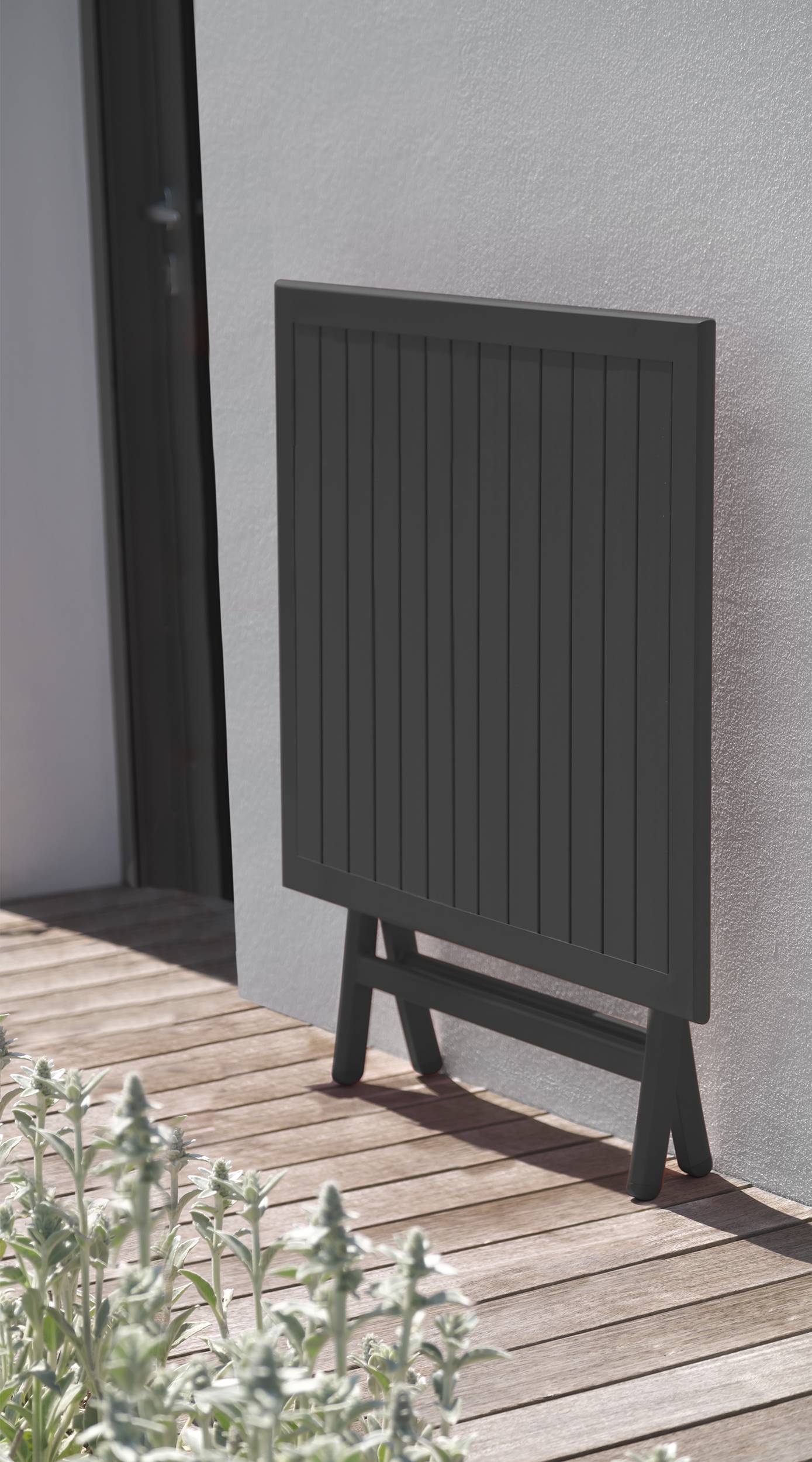 City Garden - Ensemble repas de jardin 2 places en aluminium - Gris anthracite - MARIUS - Image 8