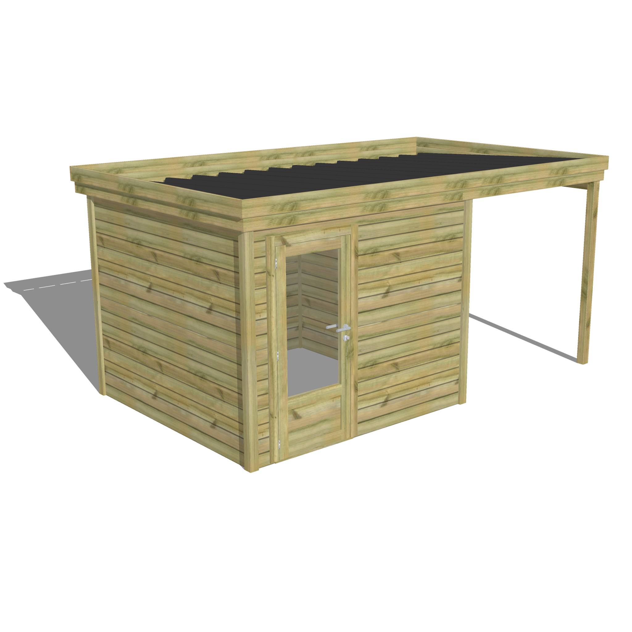 Abri Français - ABRI DE JARDIN bois  autoclave 27mm - 4,64x2,64m / 12m2 - Bac acier - Abri Français - Image 1