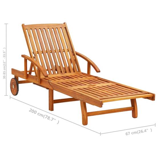 ComfortXL - Transat Extérieur Acacia Table & Coussin Vert Terrasse 200cm – ComfortXL Outdoor Living - Image 9