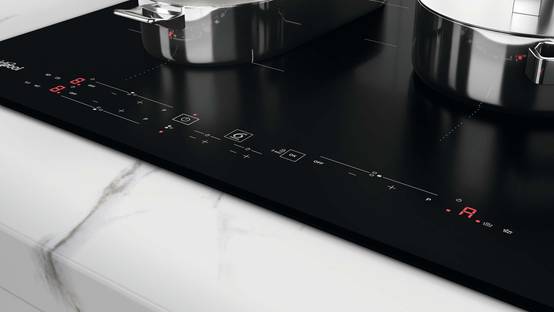 Table de cuisson induction 60cm 3 feux 7200w noir WBB3760BF Whirlpool - Image 3