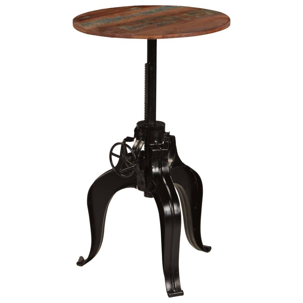 Table haute mange debout bar bistrot bois de récupération massif 60 cm - Image 5