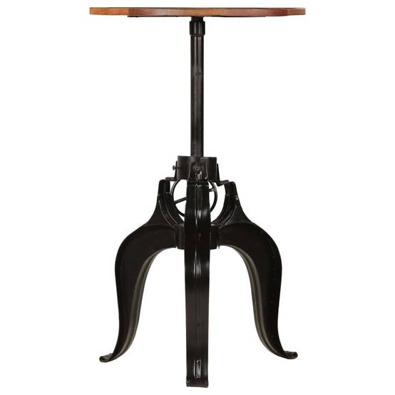 Table haute mange debout bar bistrot bois de récupération massif 60 cm - Image 2