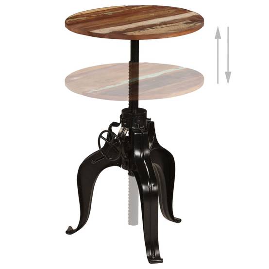 Table haute mange debout bar bistrot bois de récupération massif 60 cm - Image 3