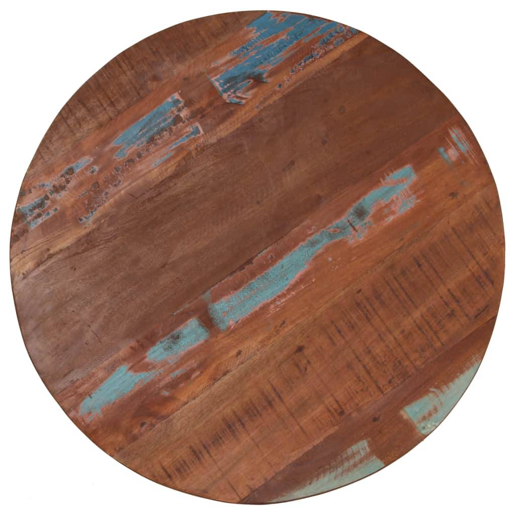 Table haute mange debout bar bistrot bois de récupération massif 60 cm - Image 6