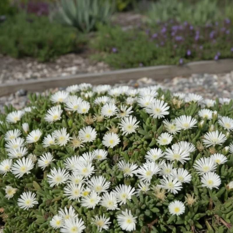 Delosperma Graaf Reinet, Pourpier vivace à fleurs Blanche/ - feuillage Persistant - Godet - 5/20 cm - Image 2