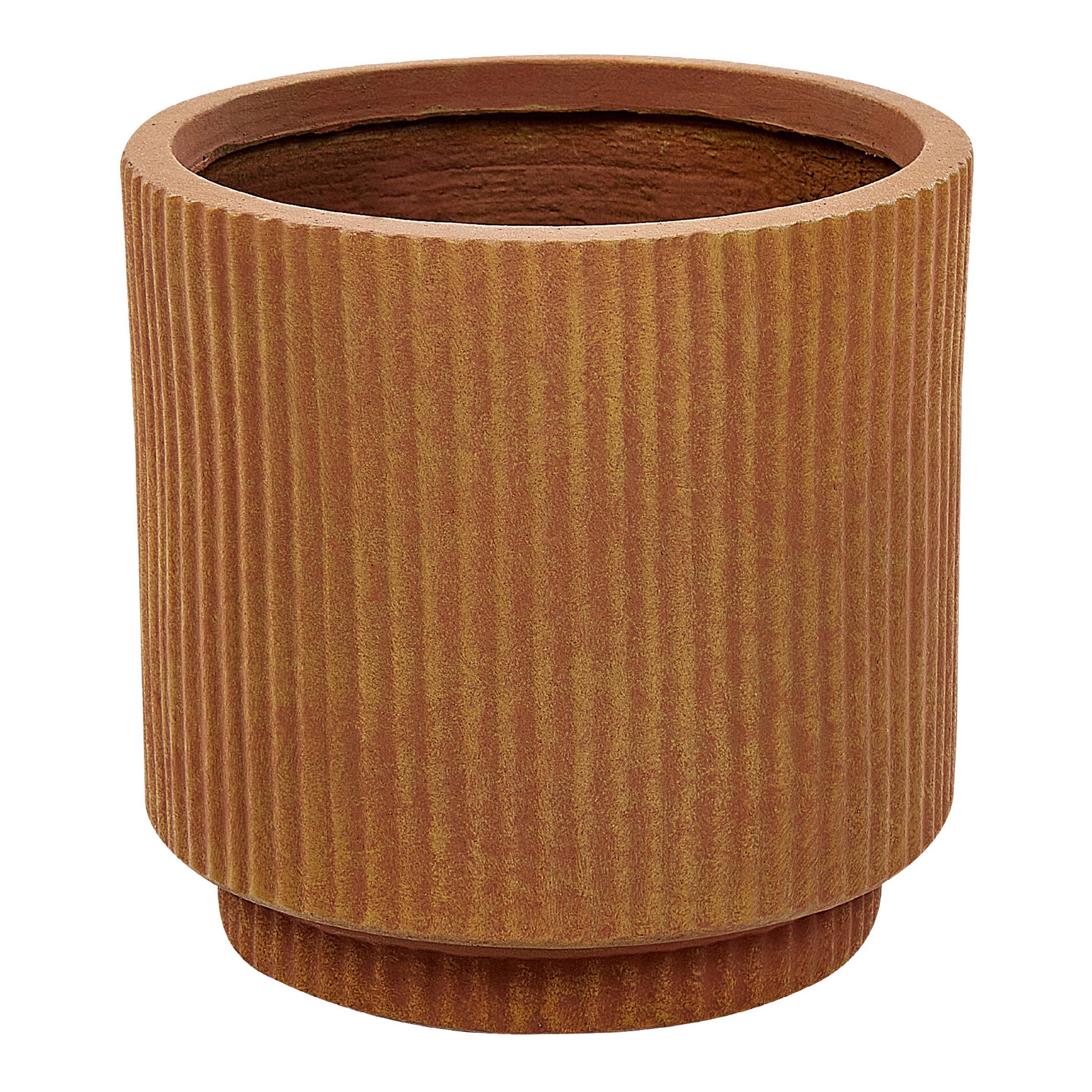 Beliani - Cache-pot d'extérieur Fibre d'argile Marron doré DARIA Beliani - Image 1