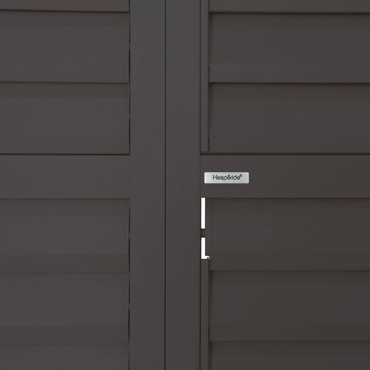 Hesperide - Persiennes coulissantes lames amovibles pour pergola Evora 4M gris graphite - Hespéride - Image 3