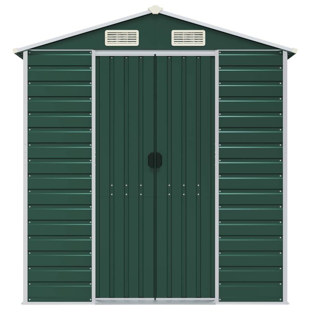 Vidaxl - Abri de jardin vert 191x130x198 cm acier galvanisé vidaXL 3188231 - Image 5