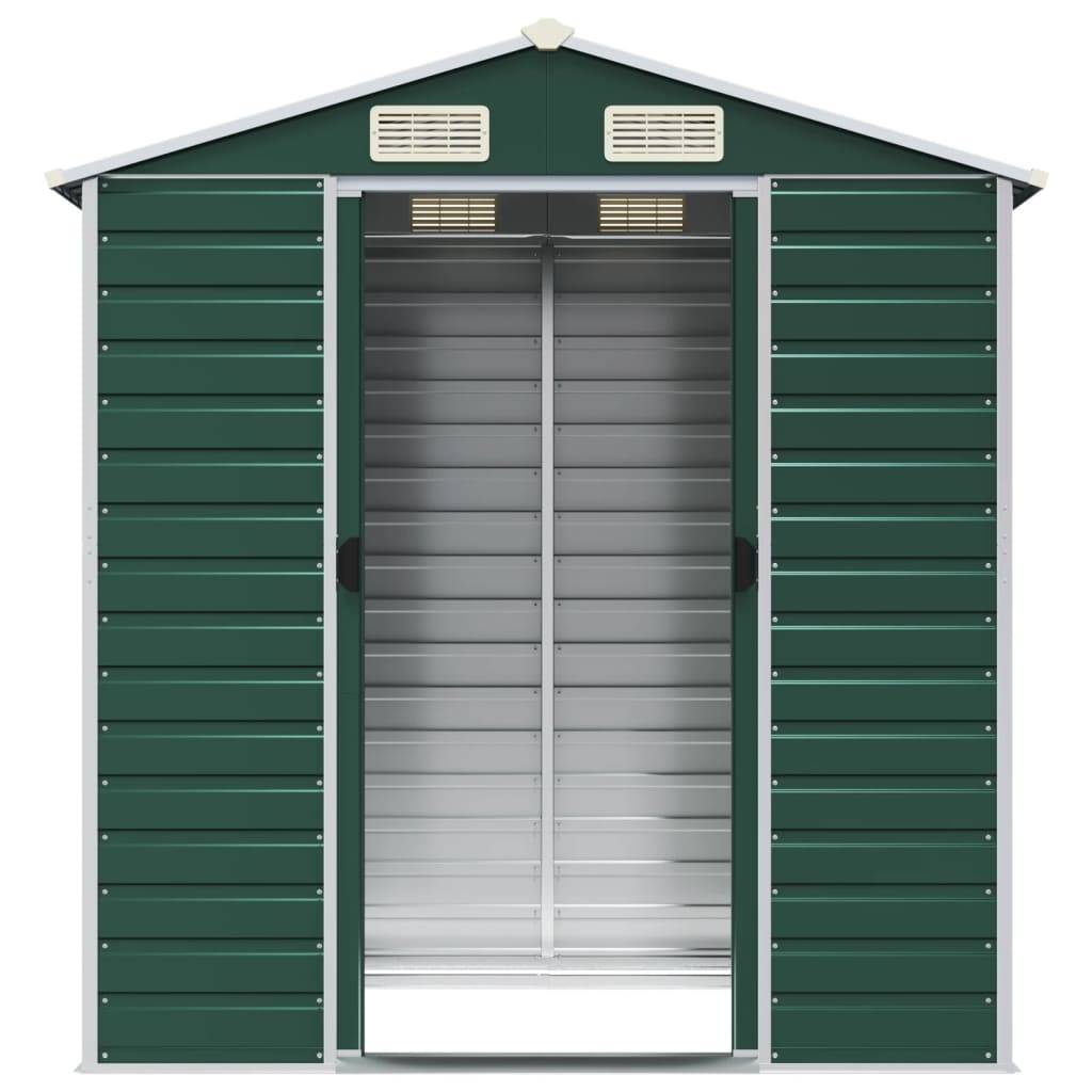 Vidaxl - Abri de jardin vert 191x130x198 cm acier galvanisé vidaXL 3188231 - Image 6