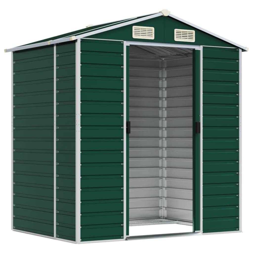 Vidaxl - Abri de jardin vert 191x130x198 cm acier galvanisé vidaXL 3188231 - Image 9