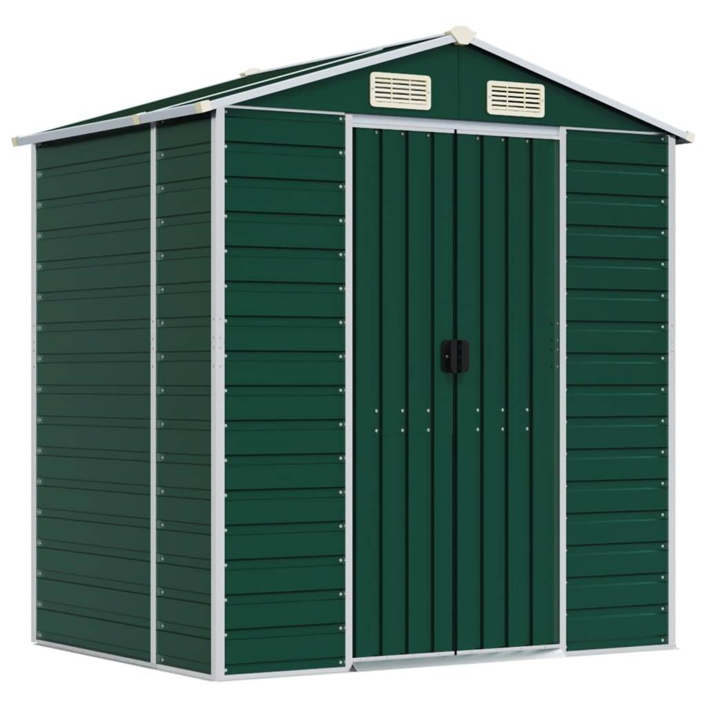 Vidaxl - Abri de jardin vert 191x130x198 cm acier galvanisé vidaXL 3188231 - Image 2
