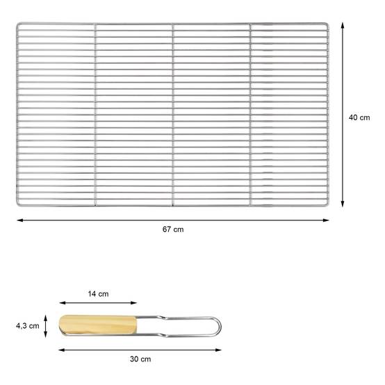 Grille de cuisson carrée en inox 30 x 30 cm pour four à pizza Vulcano - L'Art du Jardin Grille de cuisson carrée en inox 30 x 30 cm pour four à pizza Vulcano - L'Art du Jardin