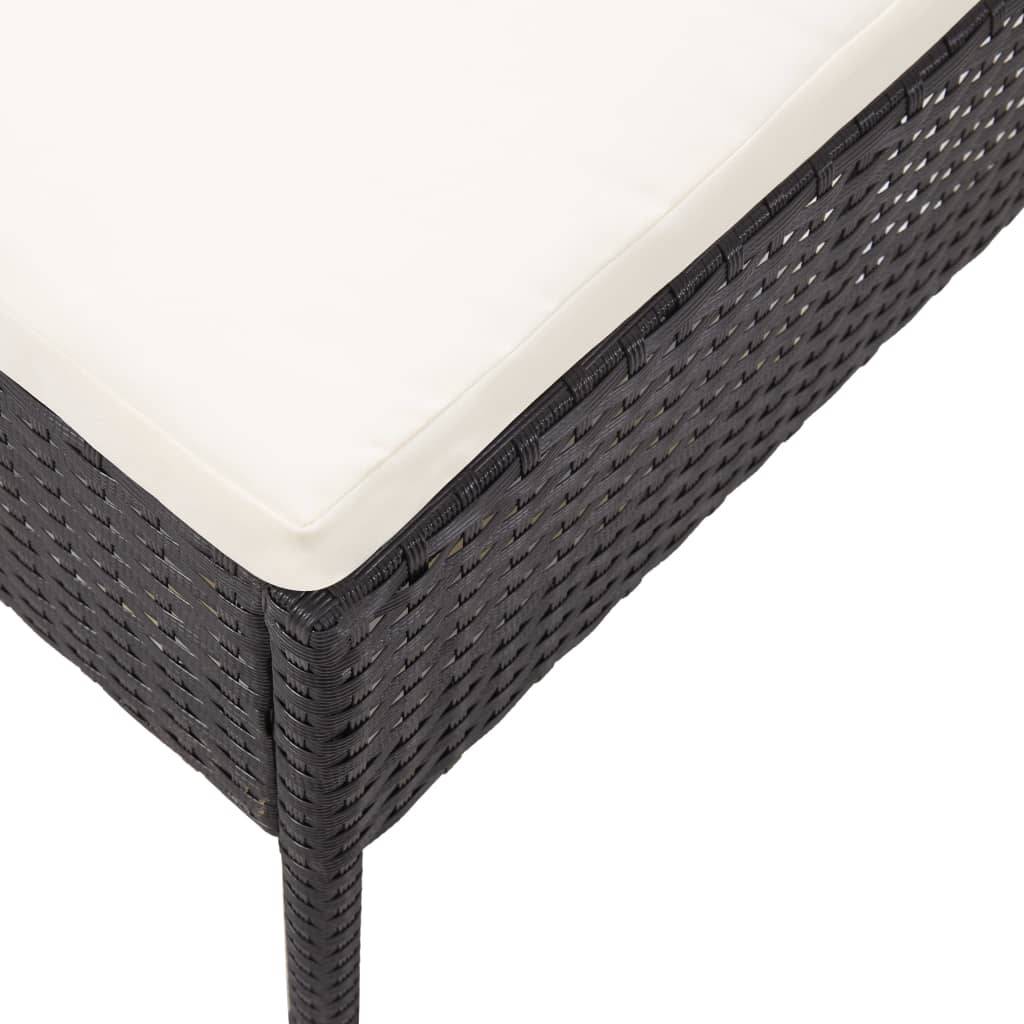 Vidaxl - Salon de jardin 8 pcs avec coussins résine tressée noir vidaXL 48952 - Image 4