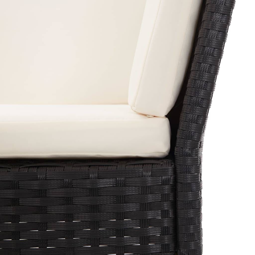 Vidaxl - Salon de jardin 8 pcs avec coussins résine tressée noir vidaXL 48952 - Image 5