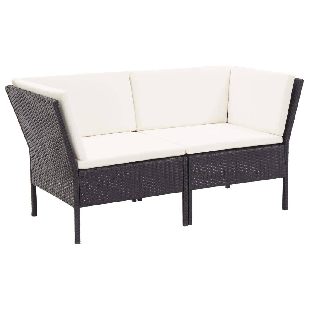 Vidaxl - Salon de jardin 8 pcs avec coussins résine tressée noir vidaXL 48952 - Image 10