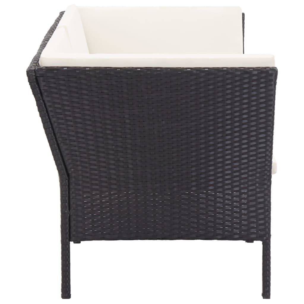 Vidaxl - Salon de jardin 8 pcs avec coussins résine tressée noir vidaXL 48952 - Image 6