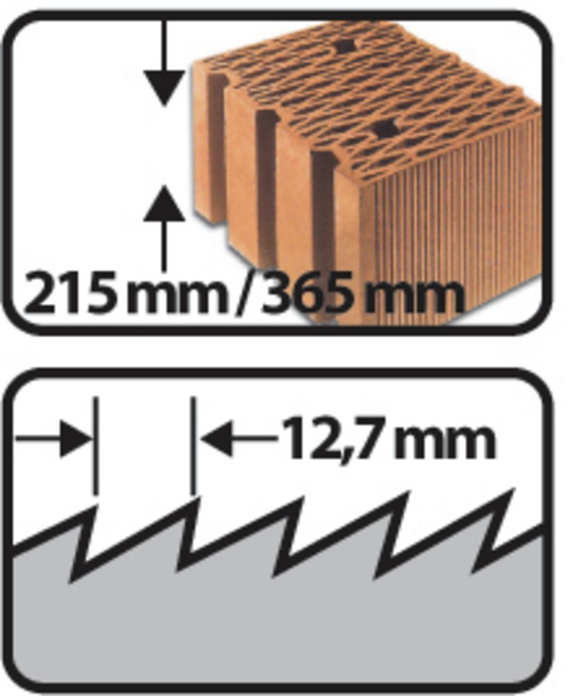 Lame de scie sabre HM - L. 280 mm pas 12.7 mm - pour béton cellulaire - LEMAN - 7718.01 - Image 5