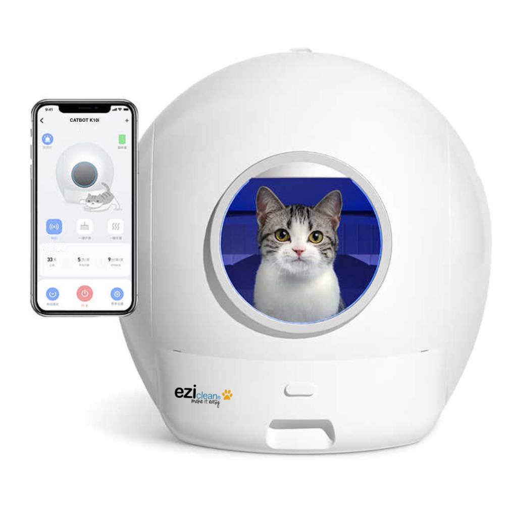 Litière autonettoyante connectée - maison de toilette pour chat eziclean® CATBOT K10i