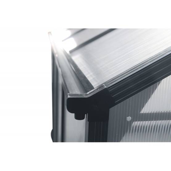 Serre de jardin 9,13 m² polycarbonate 4mm anthracite avec embase Green Protect - Image 6