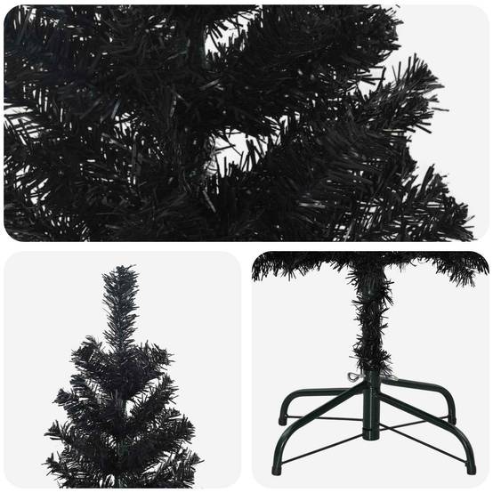 Vidaxl - Arbre de Noël artificiel slim 180 cm PVC et Acier Noir vidaXL 42055252 - Image 5