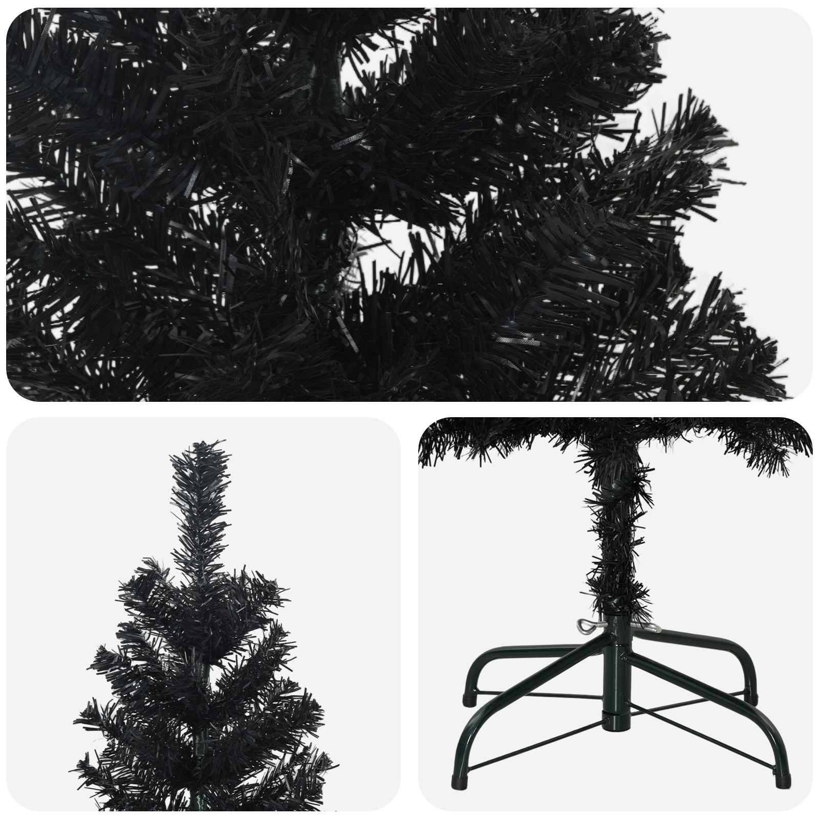 Vidaxl - Arbre de Noël artificiel slim 180 cm PVC et Acier Noir vidaXL 42055252 - Image 5