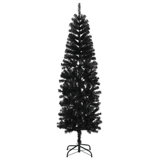 Vidaxl - Arbre de Noël artificiel slim 180 cm PVC et Acier Noir vidaXL 42055252 - Image 4