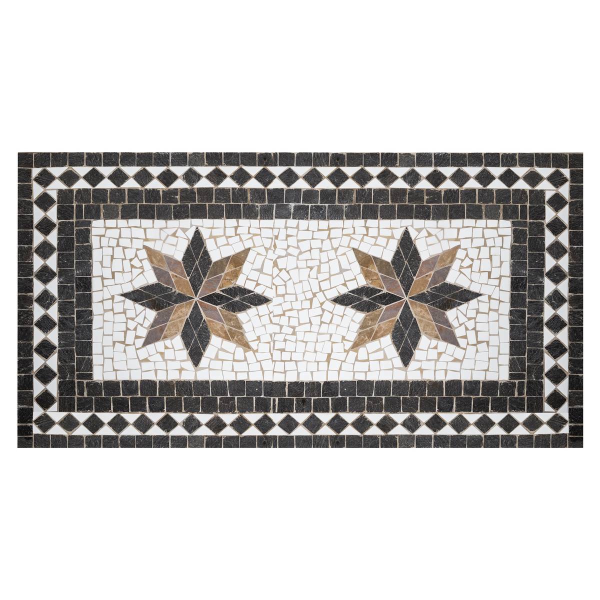 Atmosphera - Table à manger rectangulaire "Kipos" mosaïque noir L160cm - Atmosphera Créateur d'intérieur - Image 3