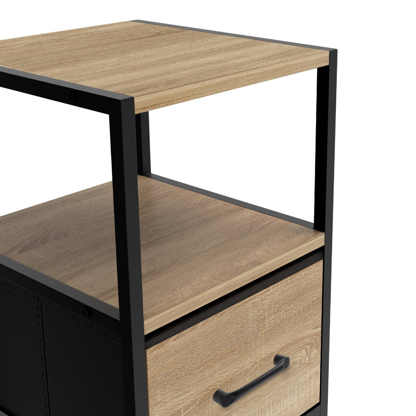 Lot de 2 tables de chevet UTAH 1 tiroir et 1 niche - Image 5