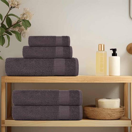 Nappe / serviette coton anthracite 70 x 140 cm - Prolenta premium p321.0 - Image 1