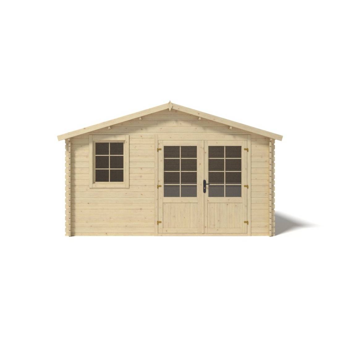 Altanka - Abri de jardin en bois - 11.7m2 - 3.9x3m - Ep. 34mm - Couleur: naturel - DOM561 - ALTANKA - Image 6