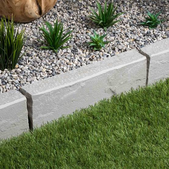 Bordure de jardin Grès Kandla Gris 50x20x8 cm (lot de 15 bordures soit 7,5 mètres) - RO'MA NATURE - Image 1
