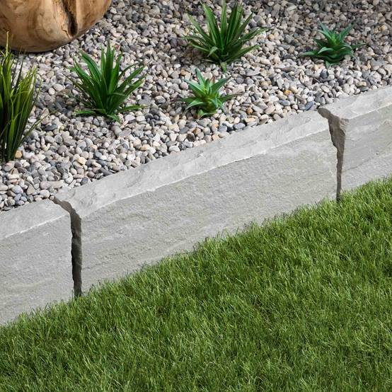 Bordure de jardin Grès Kandla Gris 50x20x8 cm (lot de 15 bordures soit 7,5 mètres) - RO'MA NATURE - Image 2