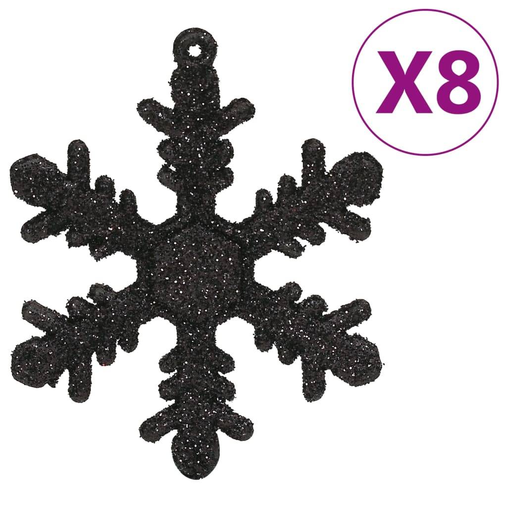 Ensemble de boules de Noël - Ornements de Noël - décorations de Noël 111 pièces noir polystyrène - Image 9