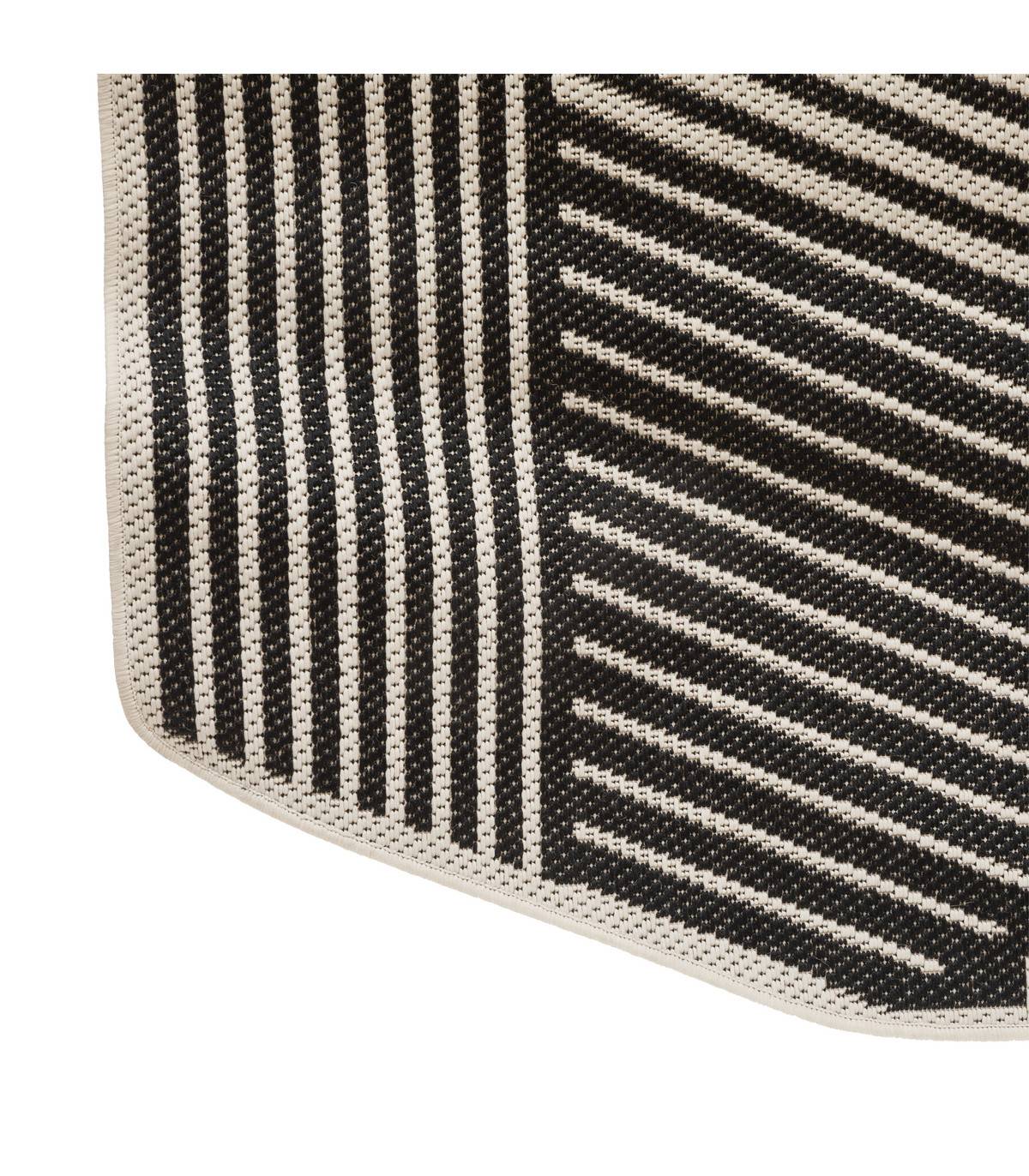 Tapis décoratif Noir pour extérieur ou intérieur en polypropylène 160 x 230 cm - Image 2