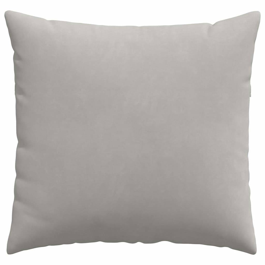Lot de 2 Coussins Décoratifs Tissu Confortable avec Housse Amovible pour Salon Gris Clair 45x45 cm – ComfortXL Outdoor Living - Image 6