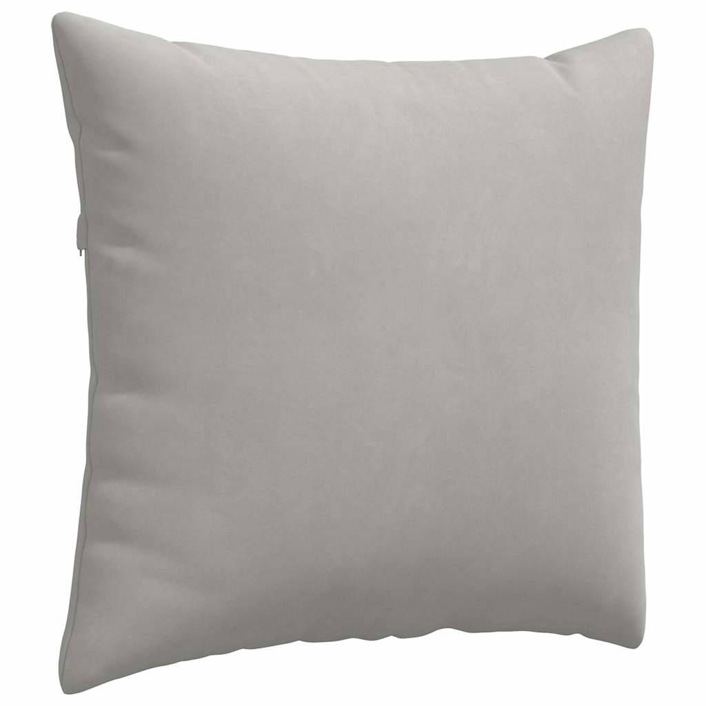 Lot de 2 Coussins Décoratifs Tissu Confortable avec Housse Amovible pour Salon Gris Clair 45x45 cm – ComfortXL Outdoor Living - Image 5
