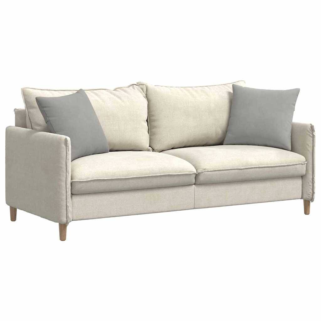 Lot de 2 Coussins Décoratifs Tissu Confortable avec Housse Amovible pour Salon Gris Clair 45x45 cm – ComfortXL Outdoor Living - Image 3