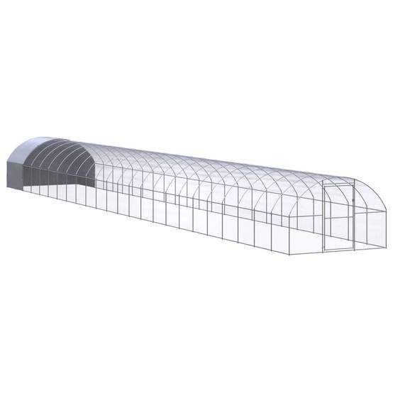 Poulailler extérieur Acier galvanisé Toit PE jardin 3x24x2 m – ComfortXL Outdoor Living - Image 1
