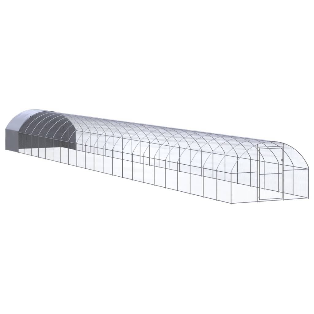 Poulailler extérieur Acier galvanisé Toit PE jardin 3x24x2 m – ComfortXL Outdoor Living - Image 1