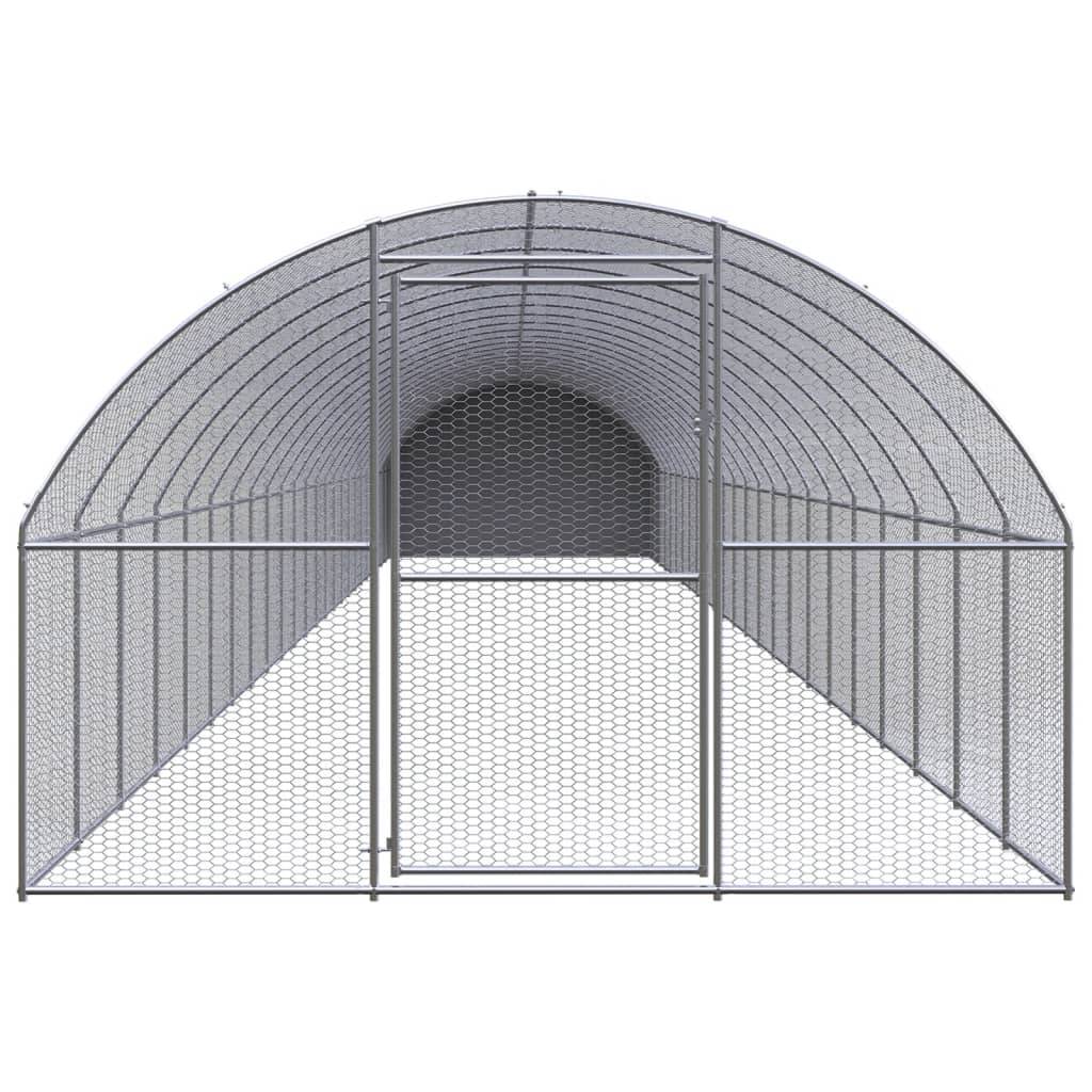 Poulailler extérieur Acier galvanisé Toit PE jardin 3x24x2 m – ComfortXL Outdoor Living - Image 2