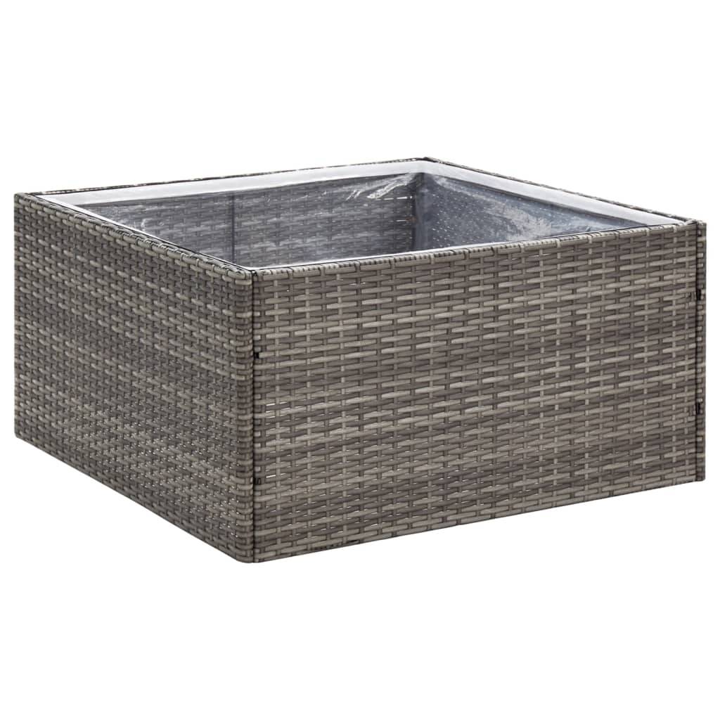 Prolenta Premium - Jardinière rotin gris  80 x 80 x 40 cm  - Prolenta premium p351.6 - Image 1